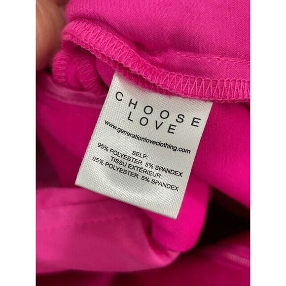 Generation Love Alexis Strapless Crepe Jumpsuit Cropped Magenta Pink Large NEW - Picture 10 of 11